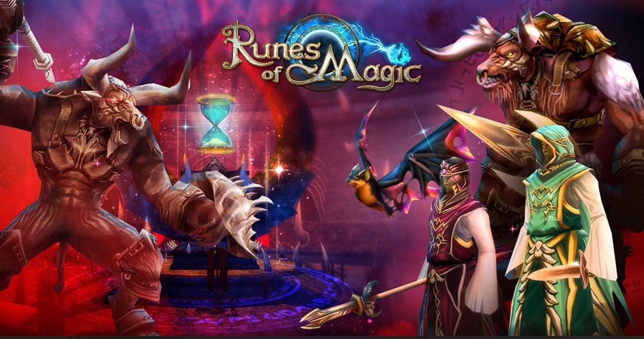 Runes of Magic official site showing a patch announcement for the latest game update