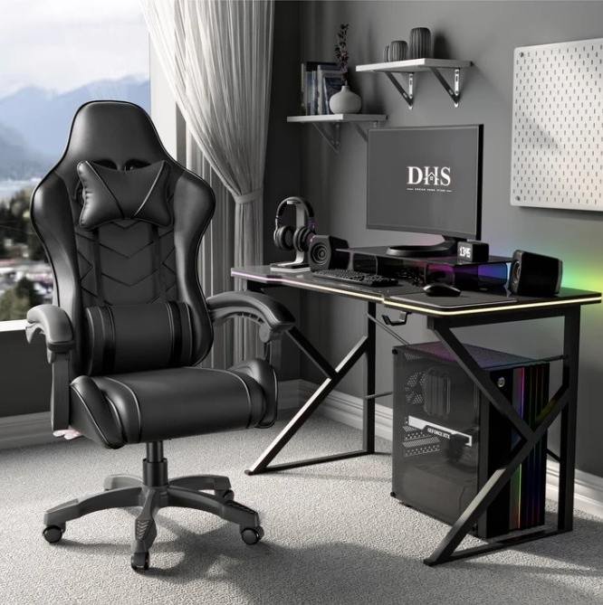 Bossin rocker gaming chair in a controller gaming setup