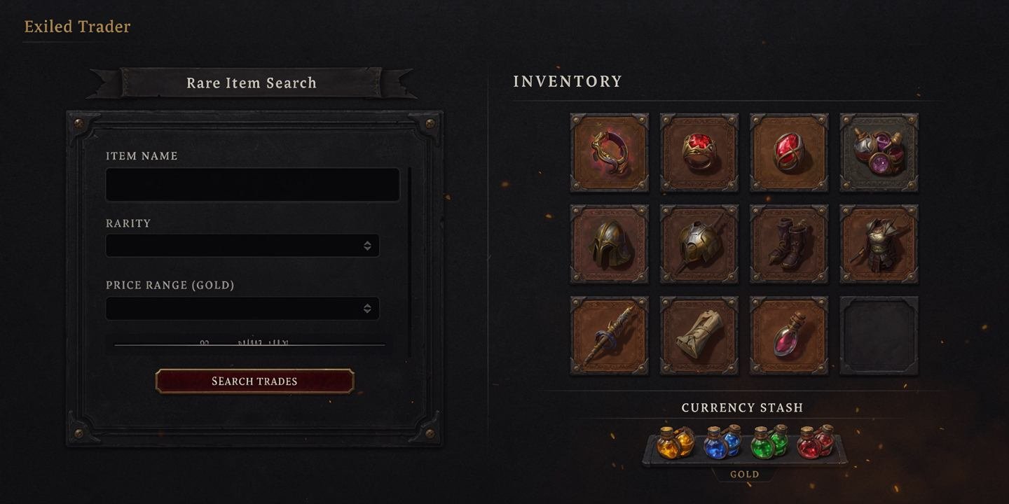 Path of Exile trade search and in-game inventory