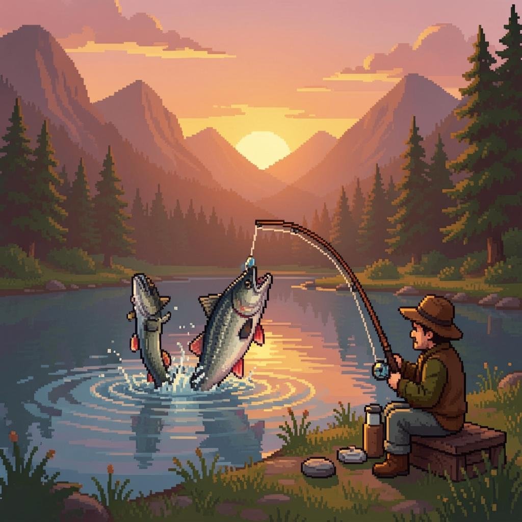 Sturgeon Stardew Valley fishing at the Mountain Lake location