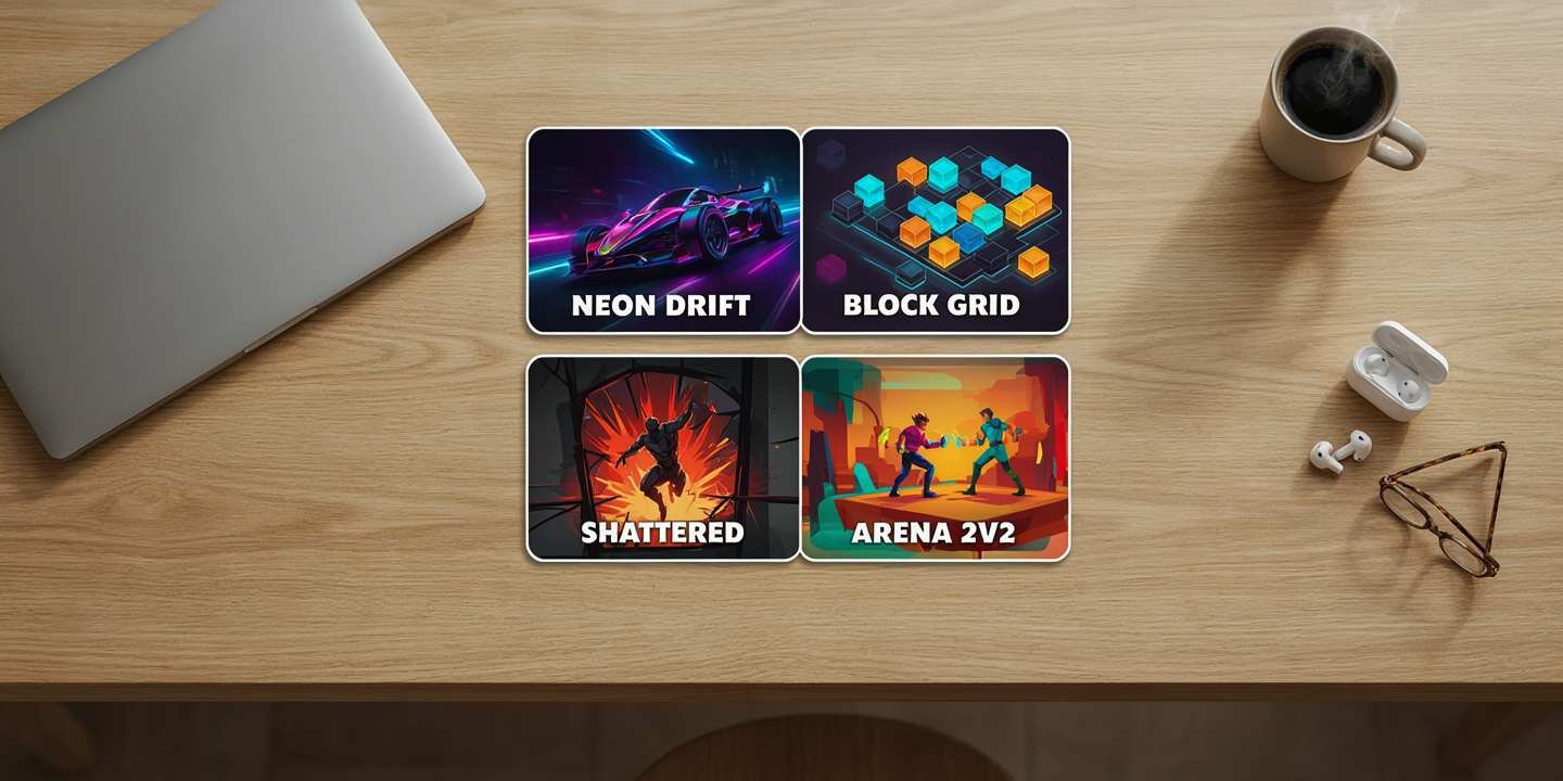 Freezenova browser game library with multiple game categories