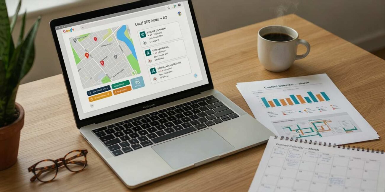 Local SEO and content strategy workflow for a US business